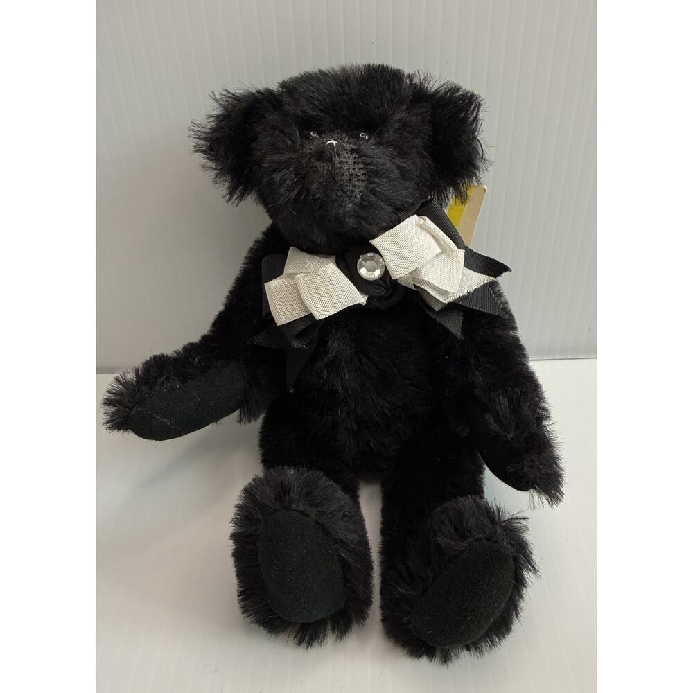 Vtg Bear Elegance Artist Joan Woessner Mohair Signed Candy Kisses Licorice 8"